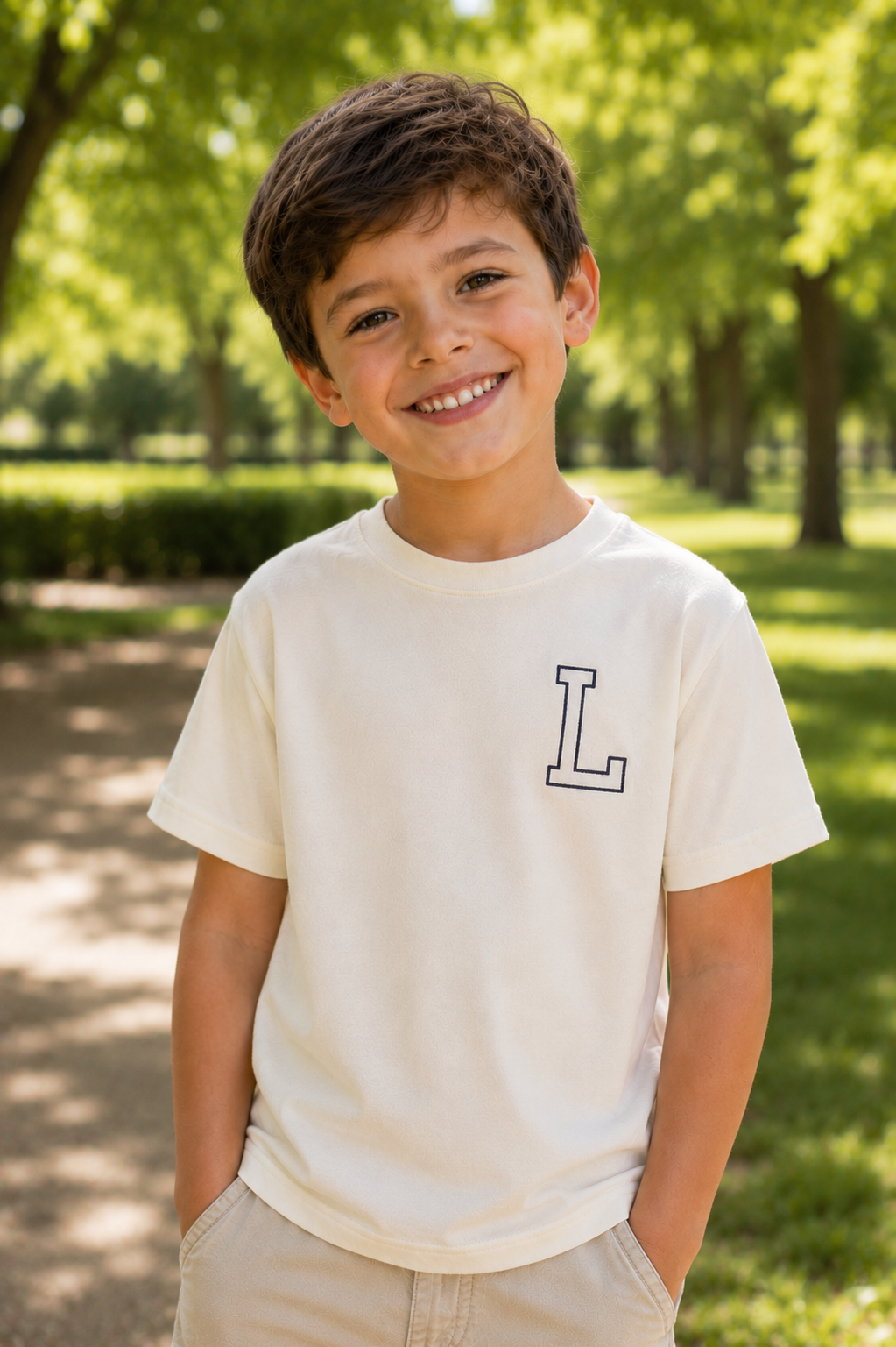Su Inicial – Camiseta niño bordada
