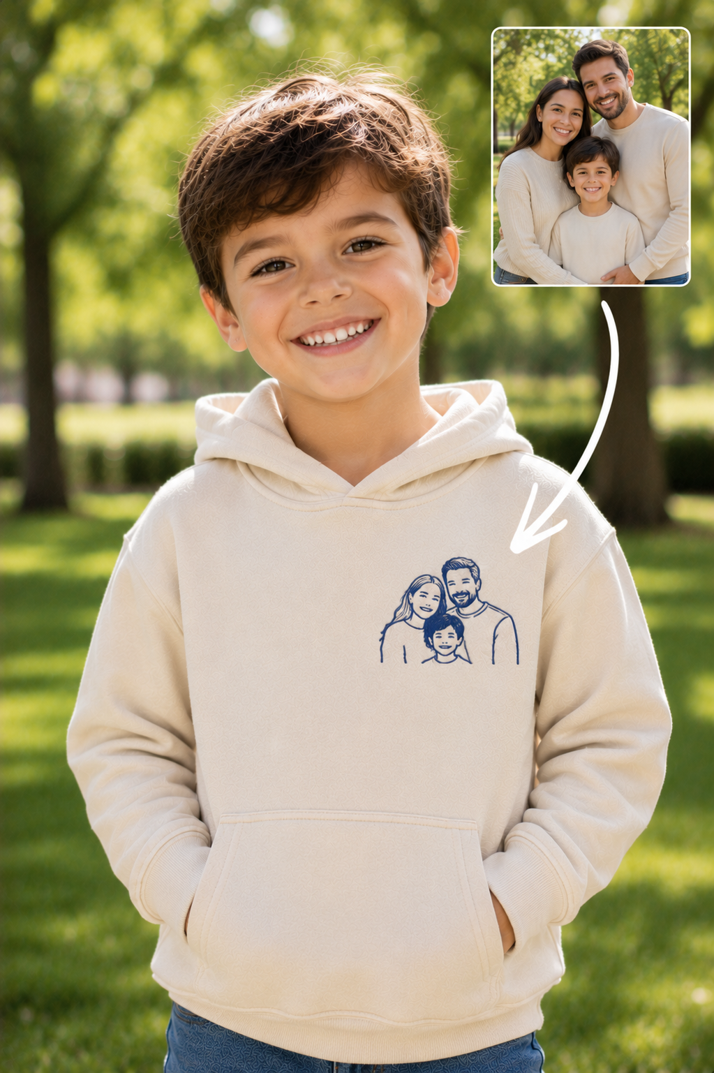 Su Silueta – Sudadera niño personalizada